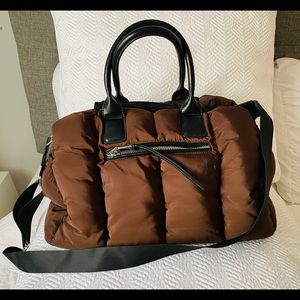 Brown Quilted Tote